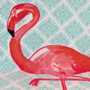 Pink Flamingo Large Fleece Blanket