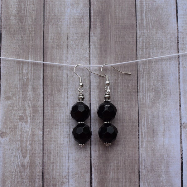 Vanessa Penny Dreadful Inspired Jet Stone Earrings