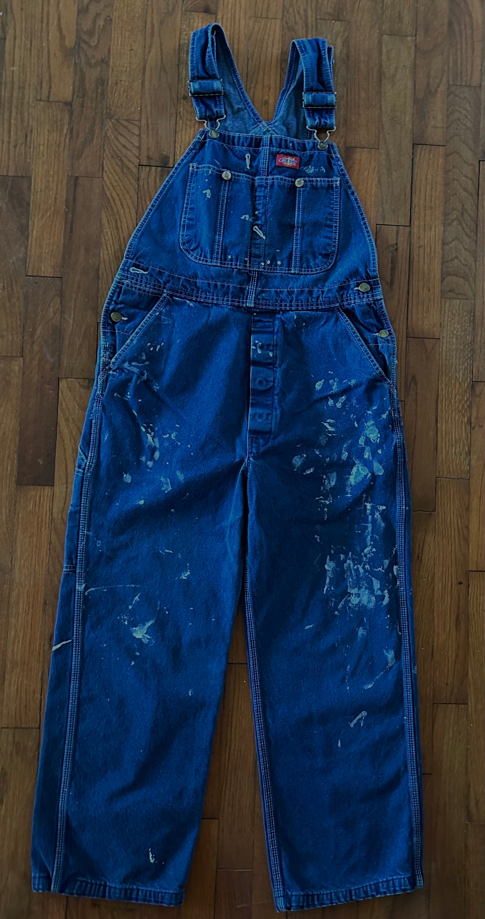 Vintage Dickies Overalls, Medium Fit, 1990's/dark Denim Bib Overalls