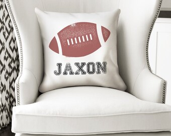 18x18 football pillow, football decor, football gifts, football throw pillow, gift for boys gift, gift for football player, boys room decor