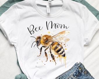 Funny Bee Mom T-Shirt Beekeeper Gift for Bee Keepers, Bee Lovers, Brave Apiarists, Honey Bee Farmers that want to protect the Honey Bees