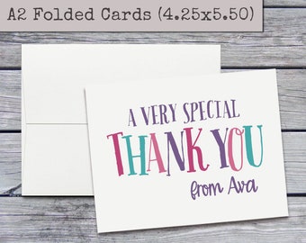 Personalized Thank you cards for kids - Thank you notes for kids - Christmas Thank you Cards - Birthday Thank you Cards - Thank you notes
