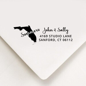 Florida Return Address Stamp, State Stamp, Self Inking Stamp, Wedding Address Stamp, Custom Address Stamp, Housewarming Gift, Realtor Gift