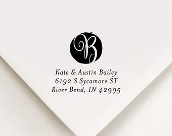 Monogram Initial Return Address Stamp, Custom Stamp, Self Inking Stamp, Wedding Stamp, Custom Address Stamp, Housewarming, New Home Gifts