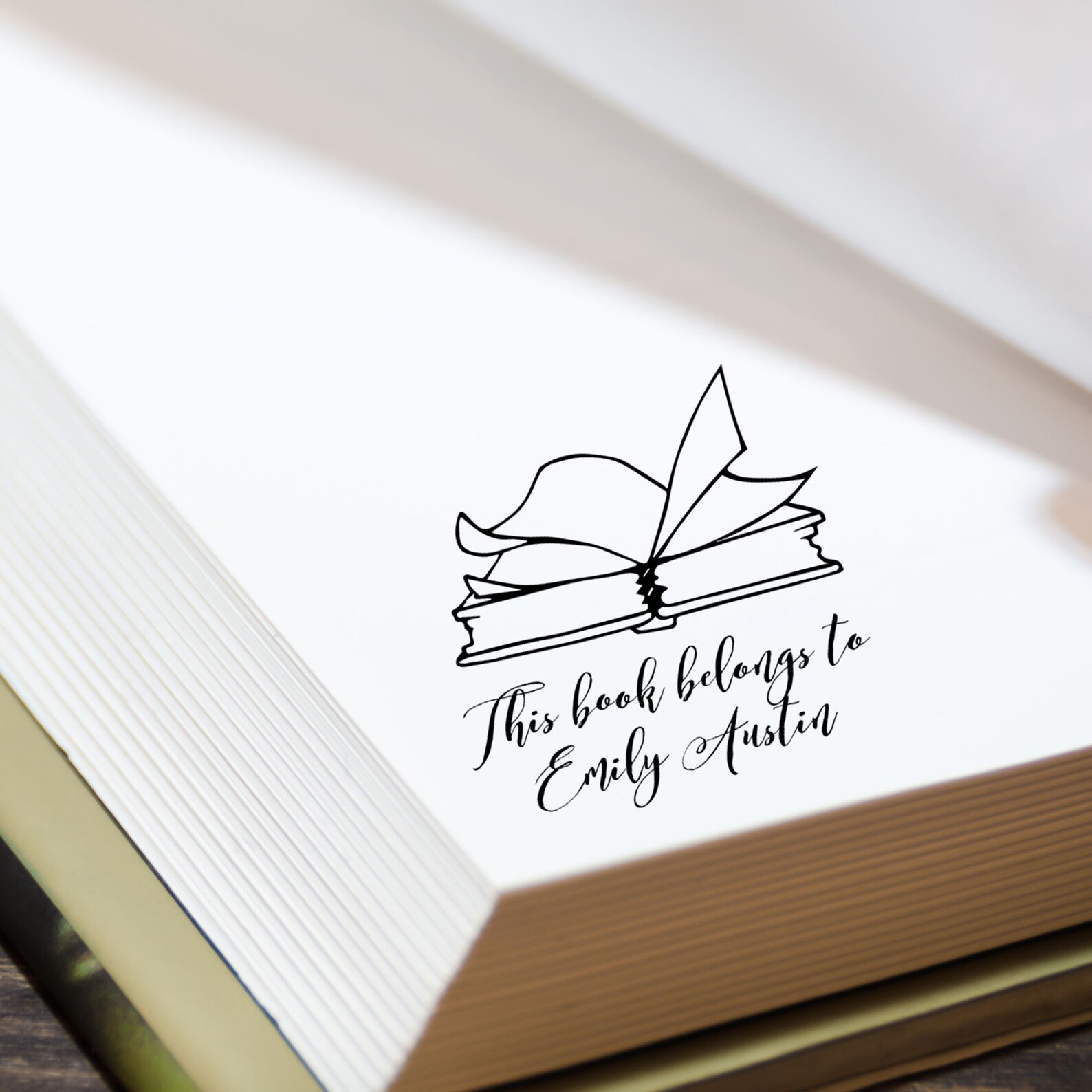 Custom Ex Libris Stamp Library Stamp Custom Self Inking Book Etsy