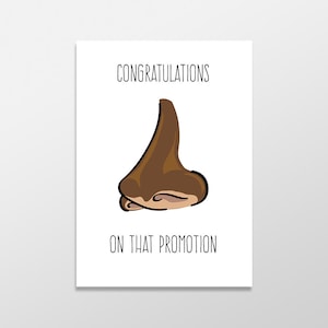 Funny Promotion Card, Funny Congratulations Card, Brown Nose Card, Funny Greeting Card, Congratulations on your Promotion, Brown Noser