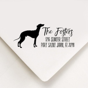 Greyhound Return Address Stamp, Custom Dog Stamp, Self Inking Stamp, New Address Stamp, Custom Address Stamp, Housewarming Gift Closing Gift