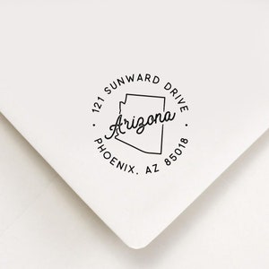 Arizona Return Address Stamp, Custom Stamp, Self Inking Stamp, State Address Stamp, Custom Address Stamp, Housewarming Gift, Realtor Gift