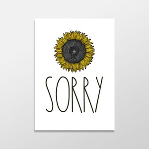 Apology Card, I'm Sorry Card, Please Forgive Me Card, Greeting Card, I'm So Sorry for your loss card, Sympathy Card, Sorry that happened image 1