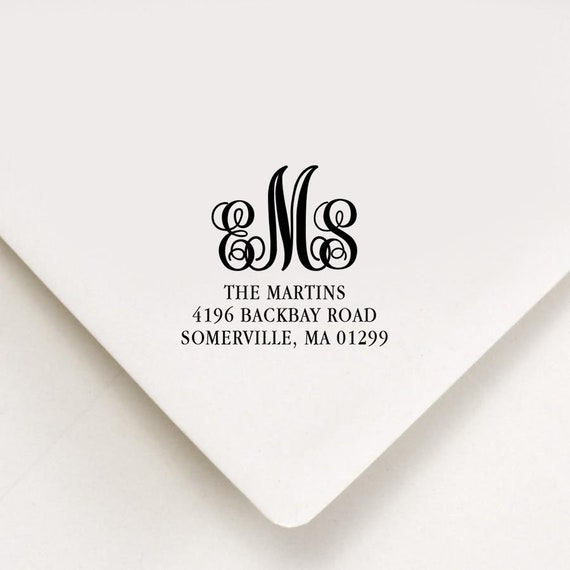 Custom Return Address Stamp, Newly Wed Stamp, Personalized Stamp