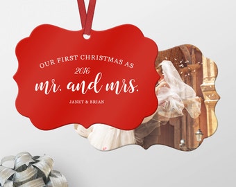 Our First Christmas married ornament 1st Christmas as Mr. and Mrs. Personalized Ornament, Custom Ornament, Christmas Ornament Wedding Gift
