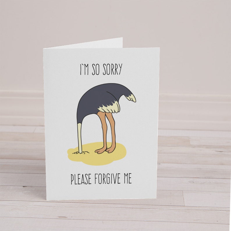 Funny Apology Card I'm Sorry Card Please Me Etsy