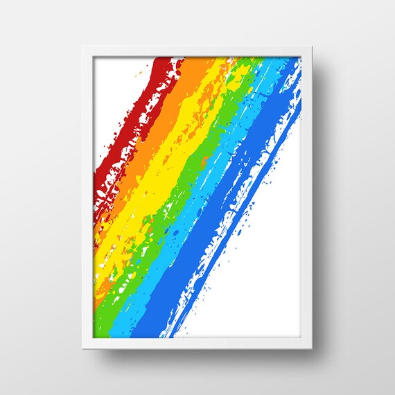 Colorful Rainbow Art Print Watercolor Rainbow Print Colorful And Abstract Art Abstract Print Modern Art 8x10 Rainbow Splash By Blanchardbits Designs Catch My Party Every time a strike of colorful arc appears in the sky, people can't shirt prints. colorful rainbow art print watercolor