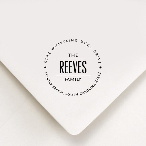 Return Address Stamp, Custom Stamp, Self Inking Stamp, Wedding Address Stamp, Custom Address Stamp, Housewarming, New Home Gift, Reeves Gift Il_570xn