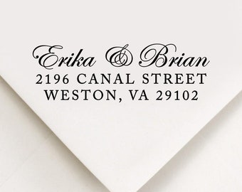 Wedding Address Stamp, Custom Return Address Stamp, Modern Stamp, Self Inking Stamp, Custom Address Stamp, Housewarming Gift, Realtor Gift