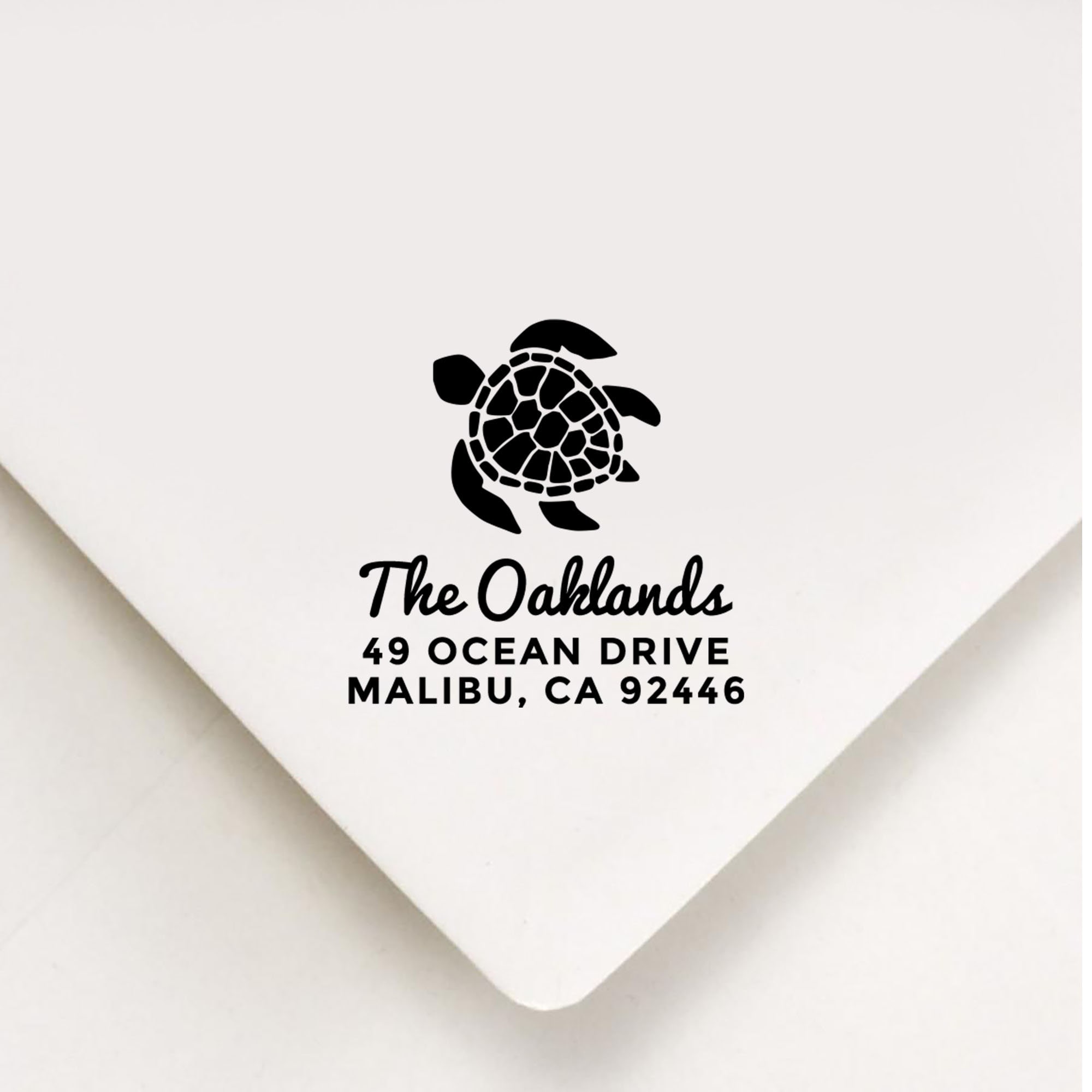 Turtle Address Stamp Personalized Self Inking Stamp Sea Etsy