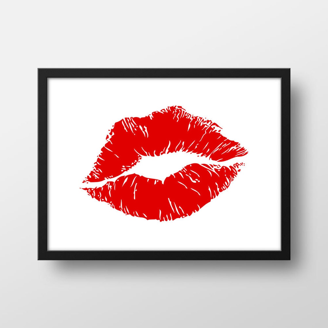 Red Red Lips Art Print Lips Wall Art Decor Dorm Decor Etsy