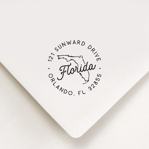 Florida Return Address Stamp, Custom Stamp, Self Inking Stamp, State Address Stamp, Custom Address Stamp, Housewarming Gift, Realtor Gift