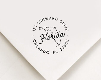 Florida Return Address Stamp, Custom Stamp, Self Inking Stamp, State Address Stamp, Custom Address Stamp, Housewarming Gift, Realtor Gift