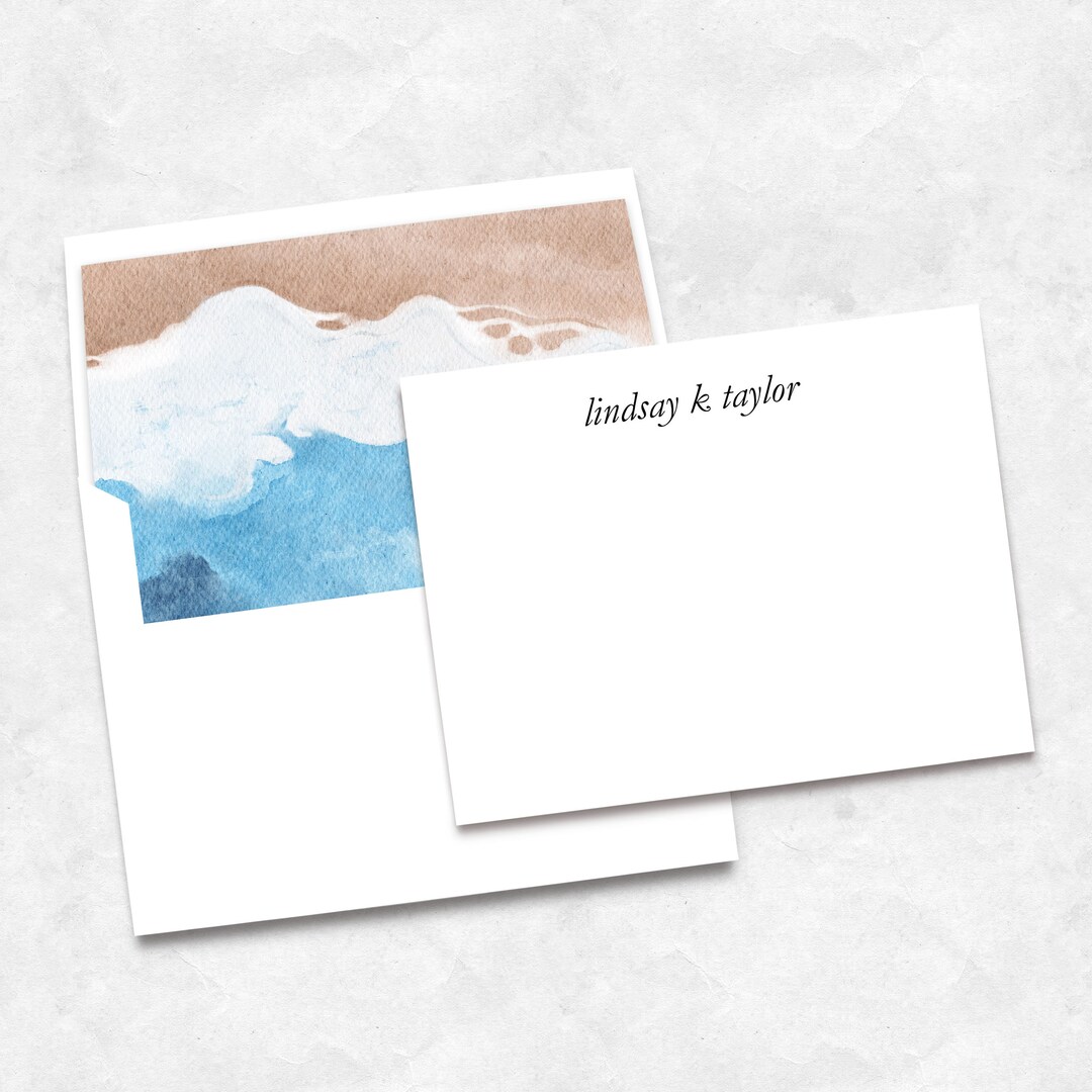 Personalized Stationery, Note Cards With Envelopes Set for Women ...