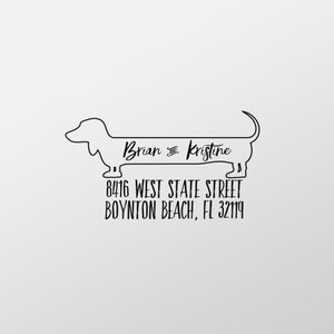 Dachshund Return Address Stamp, Custom Stamp, Self Inking Stamp, Doxie Address Stamp, Custom Address Stamp, Housewarming Gift, Realtor Gift image 2