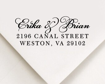 Wedding Address Stamp, Custom Return Address Stamp, Modern Stamp, Self Inking Stamp, Custom Address Stamp, Housewarming Gift, Realtor Gift