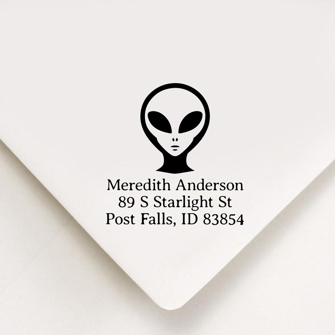 Alien Address Stamp, UFO Sci Fi Space Fan Gifts, Extraterrestrial Stamp ...
