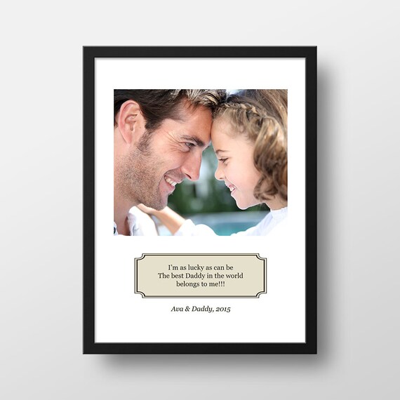Personalized Photo Gift for Dad | Lucky as Can Be | Best Daddy | Fathers Day Gift | Gift for Dad | Dad Birthday Gift Il_570xn