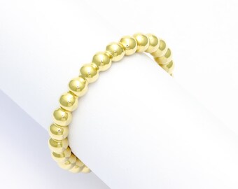 Bead ring made of 750/- yellow gold