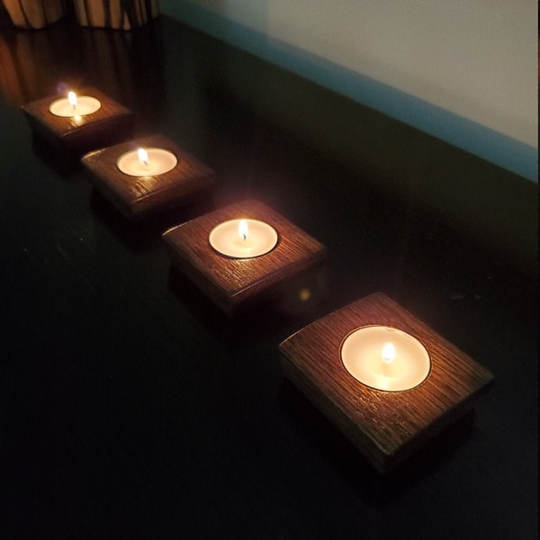 Wood Candle Holder Etsy
