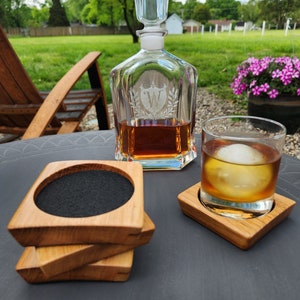 Authentic Kentucky bourbon barrel coasters Whiskey coasters Bourbon gift for him Whiskey gift Groomsman gift Bourbon coaster Whiskey coaster