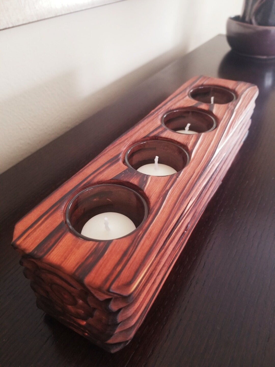 Wood Candle Holder Gifts for Her Rustic Candle Holder Votive Candle Holder Birthday Gifts