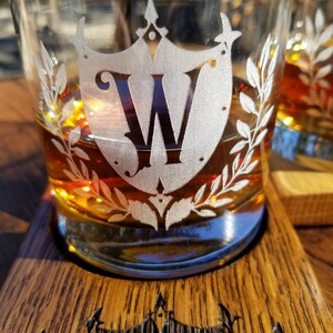 Engraved barrel coaster Bourbon gifts for him Whiskey coaster Engraved whiskey glass Whiskey gift Bourbon gift Birthday gift Groomsman Gift image 5