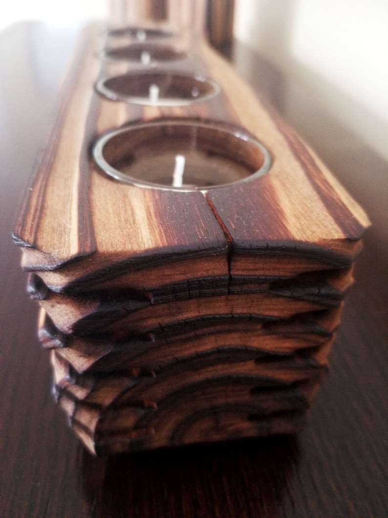 Wood Candle Holder Gifts for Her Rustic Candle Holder Votive Etsy