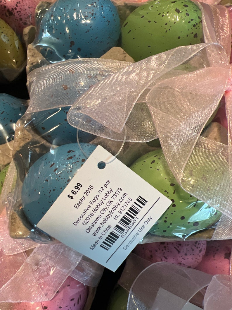 Lot of 12 Dozen Colored Foam Hobby Lobby Easter Eggs Etsy