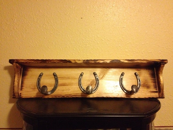 Horse Shoe Coat Rack, Place With Shelf