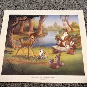 1947 Walt Disney “Bambi Meets His Forest Friends”
