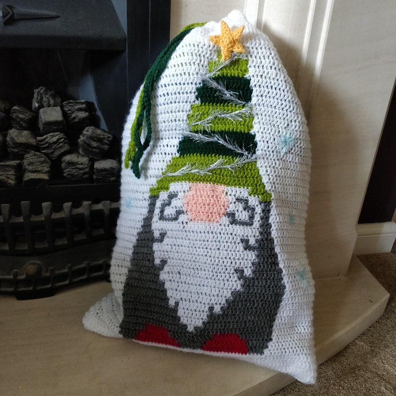 CROCHET PATTERN Norm the Nordic Gnome Mosaic Crochet Fun Christmas Project CPC600-P image 1
