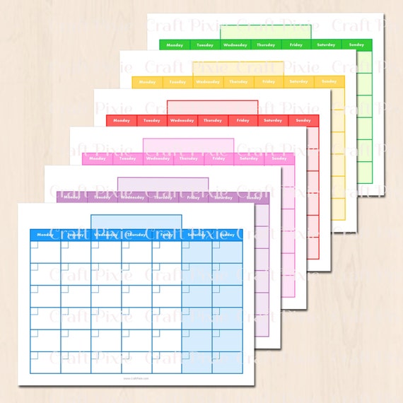 Items similar to Printable Perpetual Universal Calendar Planner