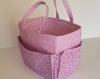 Craft Bag Basket Caddy Bingo Bag - Instant PDF Sewing Pattern Tutorial Download - Easy