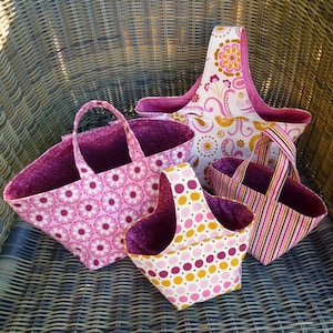 Cube Bag Korb - PDF Schnittmuster Download - Größen 10 cm oder 15 cm - Zwei Griff-Optionen
