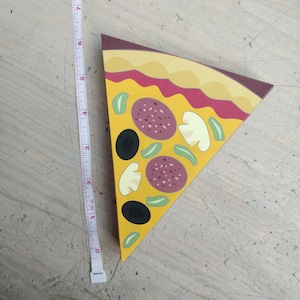 Pizza Slice Party Box Bag Downloadable Printable PDF Template Fun Unusual Gift Box Pepperami Pizza image 7