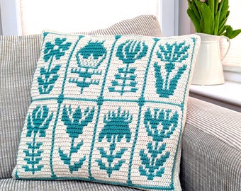 CROCHET PATTERN - Petal Party - Retro Flower Pattern - Overlay Mosaic Crochet - Easy Fun Flexible Adaptable Project
