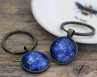 Big Dipper Keychain, Little Dipper Keychain, Ursa Major Keychain, Ursa Minor, Constellation Keychain, Space Keychain, Matching Keychains