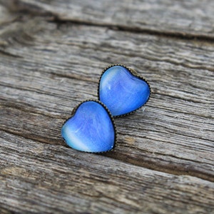 Urano, Pendientes de Planeta Urano, Pendientes Planet en forma de Corazón, Studs Planet, Pendientes del Sistema Solar, Sistema Solar, Pendientes Galaxy, Espacio