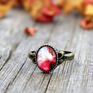 Nebula Ring, Supernova, Pink Nebula, White Nebula, Nebula, Nebulae, Rose Nebula, Space Ring, Space Jewelry, Solar System, Ring Size 6.5