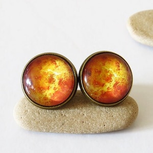 Venus Earrings, Venus Studs, Venus Stud Earrings, Solar System Earrings, Planet Earrings, Space Earrings, Galaxy Earrings, Planet Studs
