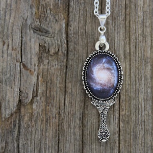 Andromeda Galaxy, Andromeda Necklace, Andromeda Space Necklace, Andromeda, Galaxy Necklace, Spiral Galaxy, Round Galaxy, Nebula Necklace