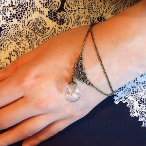 Dandelion Seeds Bracelet, Dandelion Bracelet, Dandelion Jewelry, Real Dandelion, Real Flowers Bracelet, Botanical Bracelet, Wish Bracelet