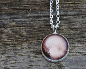 solar system Pluto necklace space jewelry planet jewelry Pluto art pendant Pluto pendant Pendant #SP190P Pluto space pendant